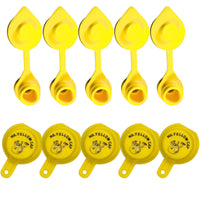 5pcs Yellow Gas Can Vent Caps & 5pcs Gas Can Caps - Can Vents For Plastic Cans & Metal Fuel Jugs, 5 Gallon Can Air Vent Kit