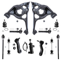 Detroit Axle - 13pc Front End Control Arms Kit for Chevy GMC 03-05 Express Savana 2500 [7300 lb. GVW], Lower Control Arms Tie Ro