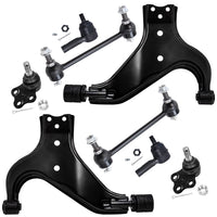 Detroit Axle - 8pc Front End Kit for 96-04 Nissan Pathfinder, 97-03 Infiniti QX4, Lower Control Arms Outer Tie Rod Ends Sway Bar