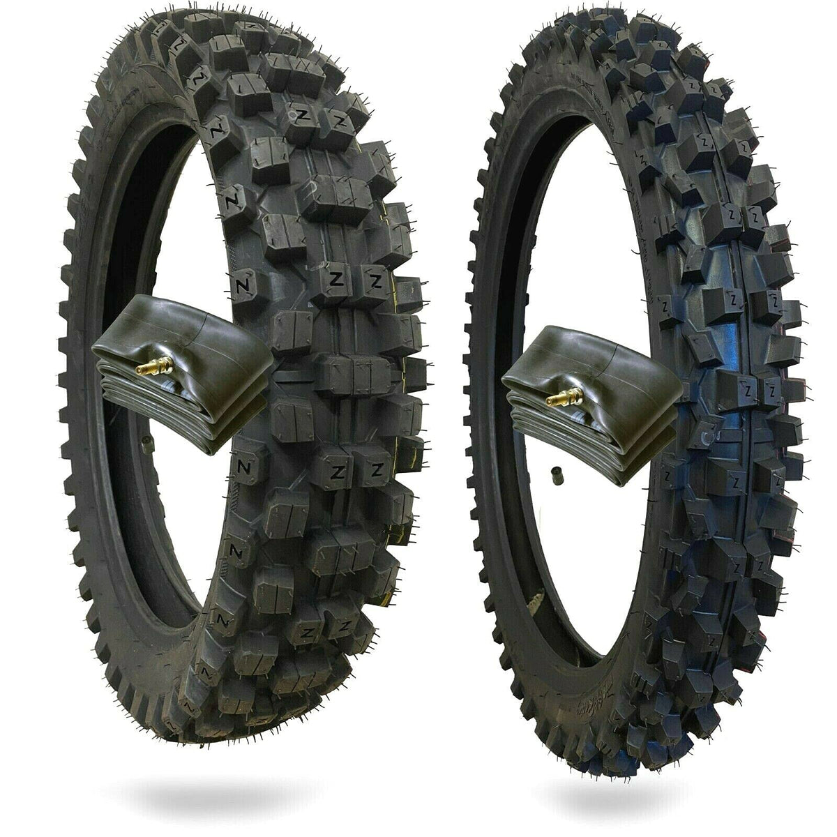 WIG Racing 70/100-19 and 90/100-16 Tire Set with Inner Tube Combo (Standard Inner Tubes 1.5mm thick)