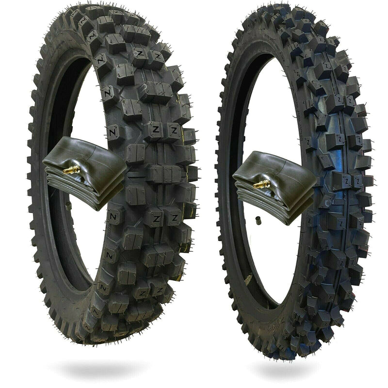 WIG Racing 70/100-19 and 90/100-16 Tire Set with Inner Tube Combo (Standard Inner Tubes 1.5mm thick)