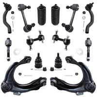 Detroit Axle - 14pc Front End Suspension Kit for 04-08 Acura TSX, 03-07 Honda Accord, Upper Control Arms Tie Rods Lower Ball Joi