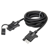 MECMO 4 Pin Flat Trailer Extension Cable 9FT, 18AWG 4 Way Trailer Wiring Conenctor Harness Vehicle-Side Trailer-Side 4 Prong Tra