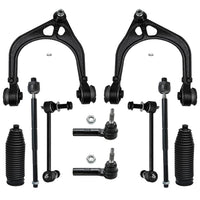 Detroit Axle - RWD Front End Suspension Kit for Chrysler 300 Dodge Magnum Charger Challenger, 2 Upper Control Arms 4 Tie Rods 2
