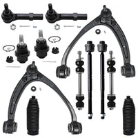 Detroit Axle - 12pc Front End Kit for Silverado Suburban 1500 Avalanche Tahoe Sierra Yukon XL 1500 Escalade, Upper Control Arms
