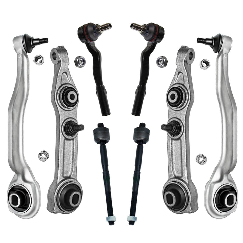Detroit Axle - 8pc Front End Kit for Mercedes-Benz E350 E320 E500 CLS550 CLS500 E550, CLS63 CLS55 E55 E63 AMG, 4 Lower Rearward