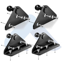 ARANA 10???? Gas Struts Mounting Bracket, 4PCS Ball Stud Mounts Brackets for Universal Lift Supports Shocks Spring with 20 Screw