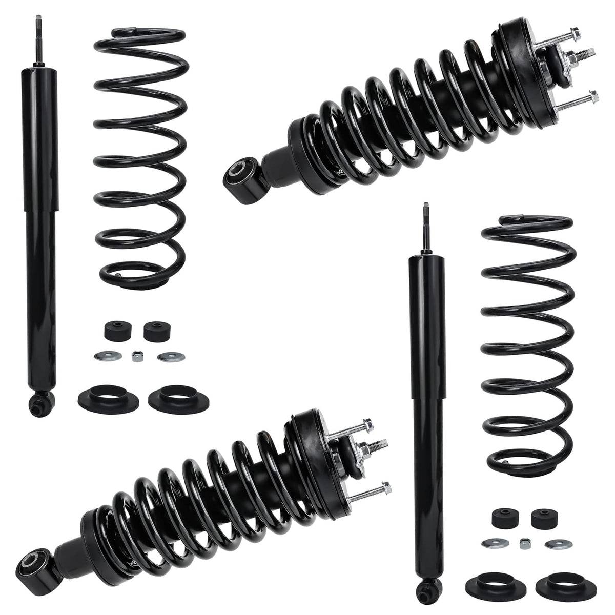 Detroit Axle - 4pc Struts Shocks for 03-11 Ford Crown Victoria Lincoln Town Car Mercury Grand Marquis, 2 Front Struts & Coil Spr