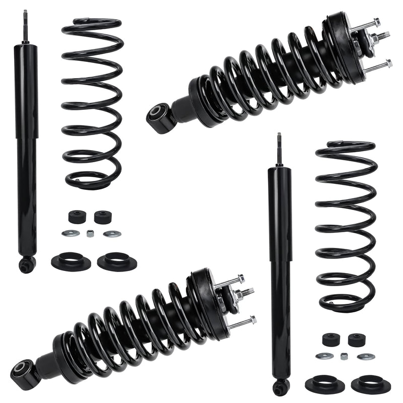 Detroit Axle - 4pc Struts Shocks for 03-11 Ford Crown Victoria Lincoln Town Car Mercury Grand Marquis, 2 Front Struts & Coil Spr