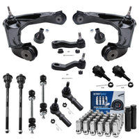 Detroit Axle - 4WD Front End Kit for Silverado Suburban Sierra 2500 3500 HD GMC Chevy, Upper Control Arms Tie Rods Sway Bars Low