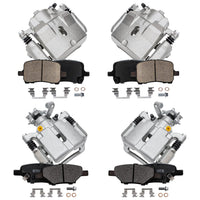 Detroit Axle - Front & Rear Brake Kit for 2004-2005 2009-2012 Chevy Malibu, 2006-2010 Pontiac G6, 2007-2009 Saturn Aura, Ceramic