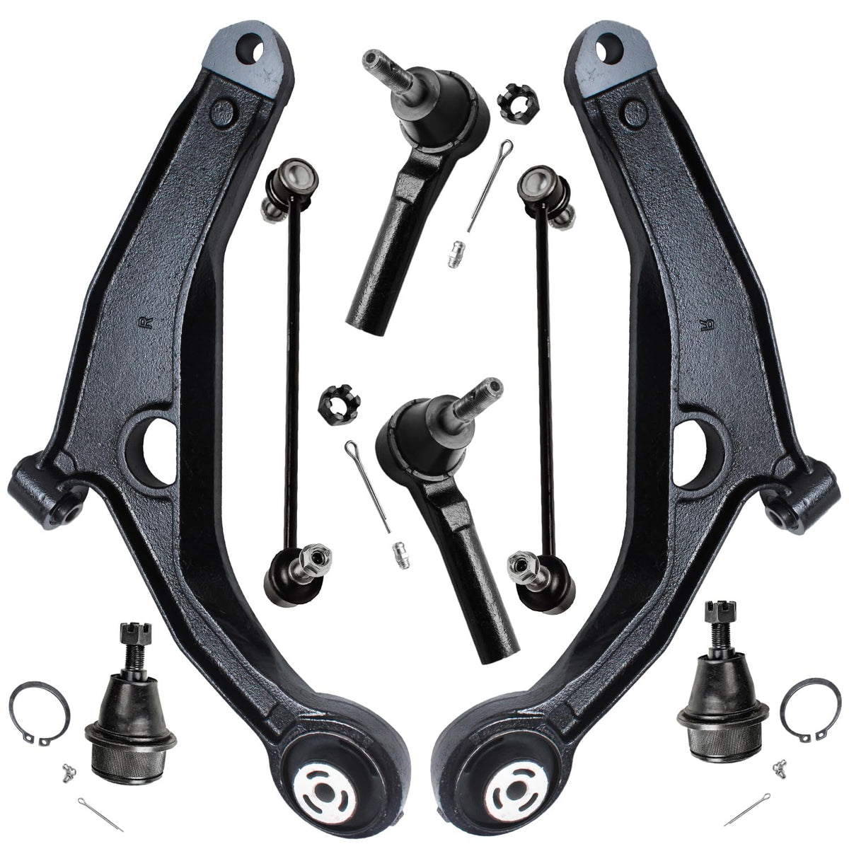 Detroit Axle - 8pc Front End Suspension Kit for 2011-2014 Chrysler 200 2007-2010 Sebring 2008-2014 Dodge Avenger 2 Lower Control