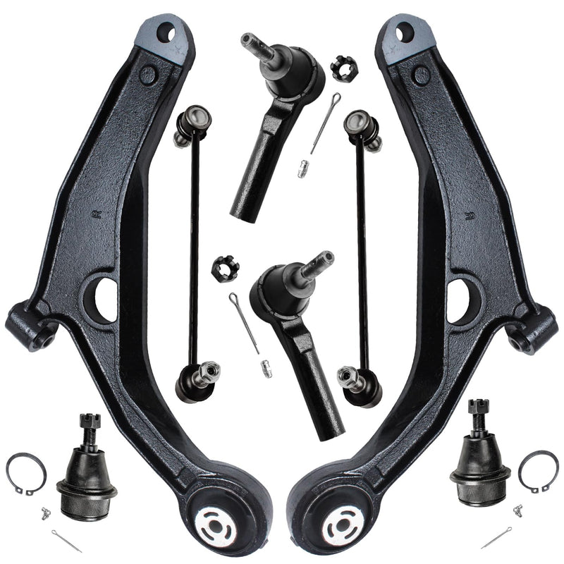 Detroit Axle - 8pc Front End Suspension Kit for 2011-2014 Chrysler 200 2007-2010 Sebring 2008-2014 Dodge Avenger 2 Lower Control