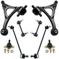 Detroit Axle - 8pc Front End Suspension Kit for 2003-2014 Volvo XC90, 2 Lower Control Arms 2 Ball Joints Front & Rear 4 Sway Bar