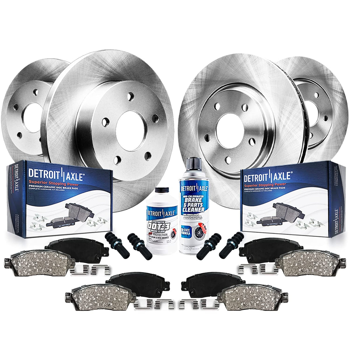 Detroit Axle - Brake Kit for 2008 2009 2010 Subaru Impreza 2.5i Brake Rotors and Ceramic Brakes Pads Replacement: 10.91 inch Fro