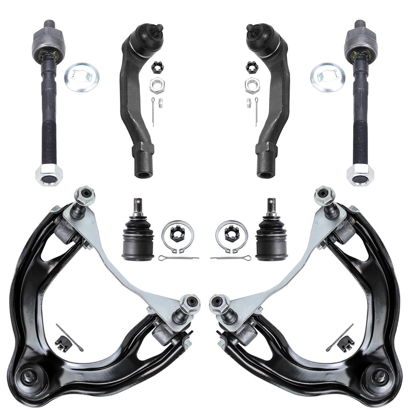 Detroit Axle - 8pc Front End Kit for 94-97 Acura Integra, 92-95 Honda Civic, 93-97 Civic Del Sol, 2 Upper Control Arms 2 Lower B