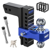 Orion Motor Tech Adjustable Trailer Hitch, Fits 2.5 in Receiver 8 in Drop & Rise Hitch, 8000-18500 GTW, Heavy Duty Aluminum Tow