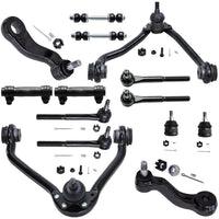 Detroit Axle - Front End 14pc Suspension Kit for Chevy GMC C1500 C2500 C3500 Suburban, 2 Upper Control Arms 2 Lower Ball Joints
