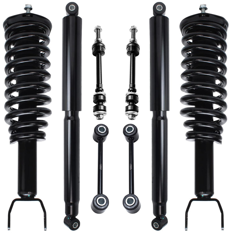 Detroit Axle - 2WD Suspension Kit for 05-09 Dodge Dakota Mitsubishi Raider, Front Struts w/Coil Spring Rear Shock Absorbers Fron
