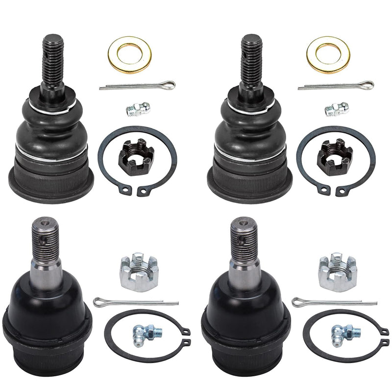 Detroit Axle - 4 Front Ball Joints for 2002-2005 Ford Explorer Mercury Mountaineer Lincoln Aviator 2003 2004 Upper Lower Ball Jo