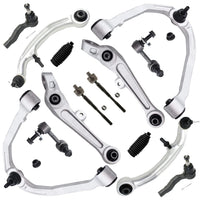 Detroit Axle - 14pc RWD Front End Kit for 2003-2004 INFINITI G35 Nissan 350Z, 2 Upper Control Arms 4 Lower Forward Rearward Cont