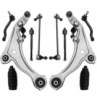 Detroit Axle - 10pc Front End Control Arms Kit for 09-14 Nissan Maxima, 2 Lower Control Arms w/Ball Joint 4 Outer Tie Rods 2 Swa