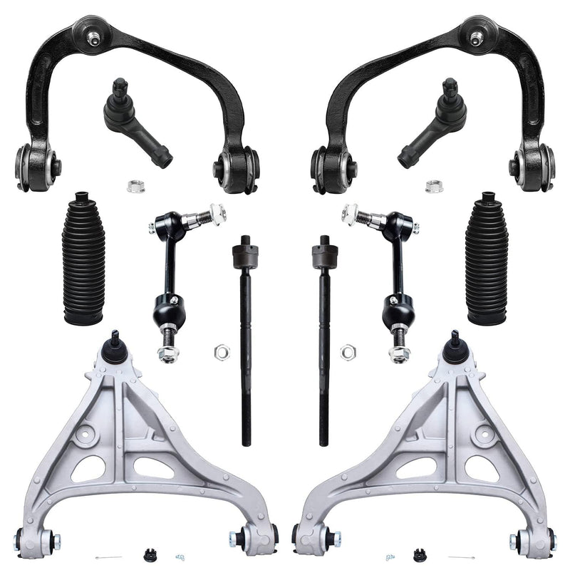Detroit Axle - 4WD 12pc Front End Kit for 2005 Ford F-150, 4 Upper and Lower Control Arms with Ball Joint 4 Inner Outer Tie Rods