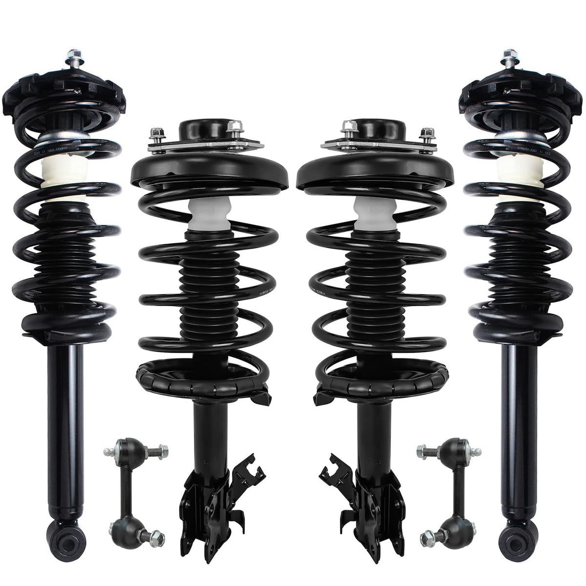 Detroit Axle - Front 6pc Struts Sway Bars for 2000-2001 Infiniti I30 Nissan Maxima, Sway Bar Links Front and Rear Struts w/Coil