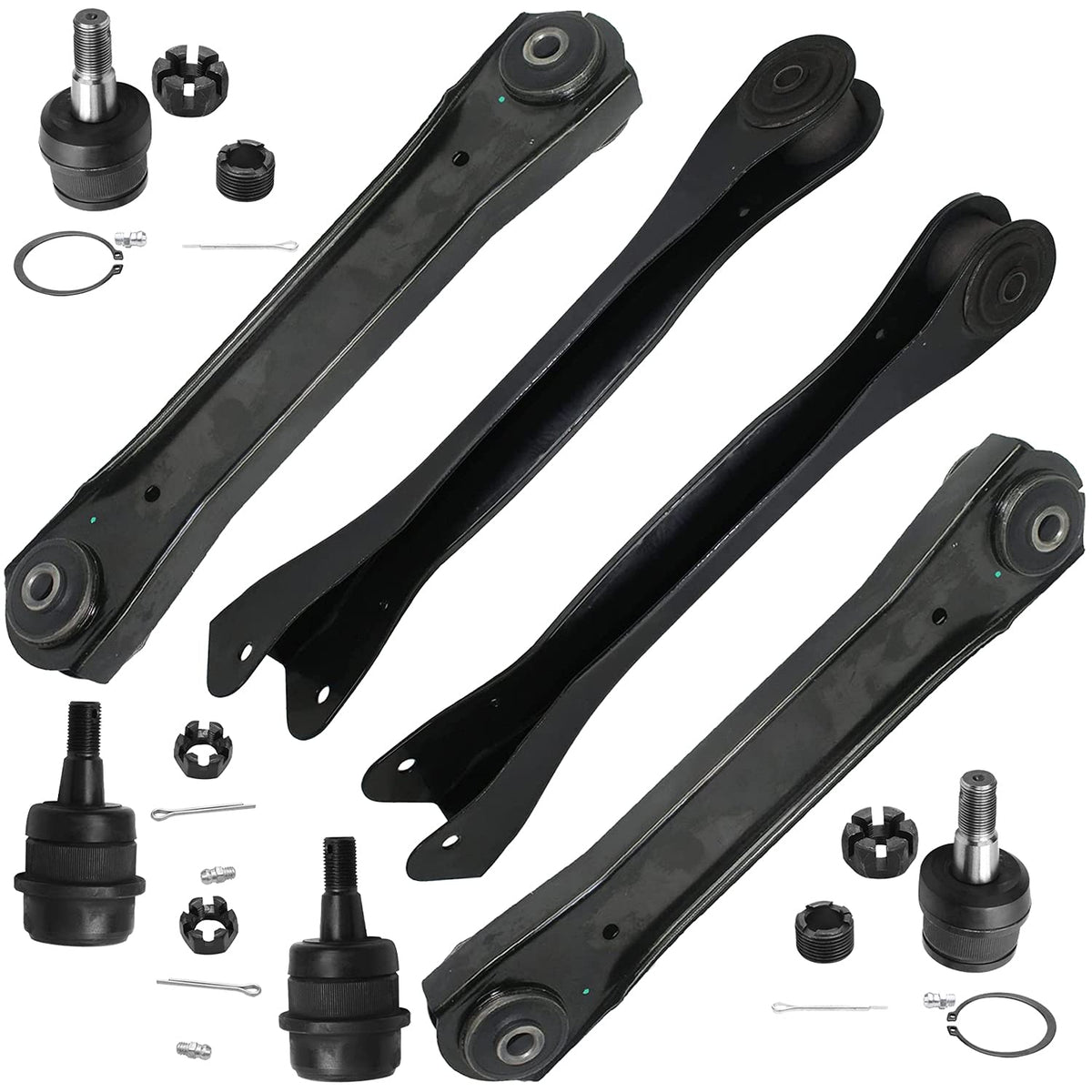 Detroit Axle - 8pc Front End Control Arms Kit for Jeep 1991-1999 Cherokee, 1991-1992 Comanche, 4 Upper & Lower Control Arms 4 Up