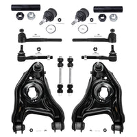 Detroit Axle - 12pc Front Suspension Kit fits 2WD ONLY 2 Lower Control Arms & Ball Joints, 4 Inner & Outer Tie Rod End Links 2 T