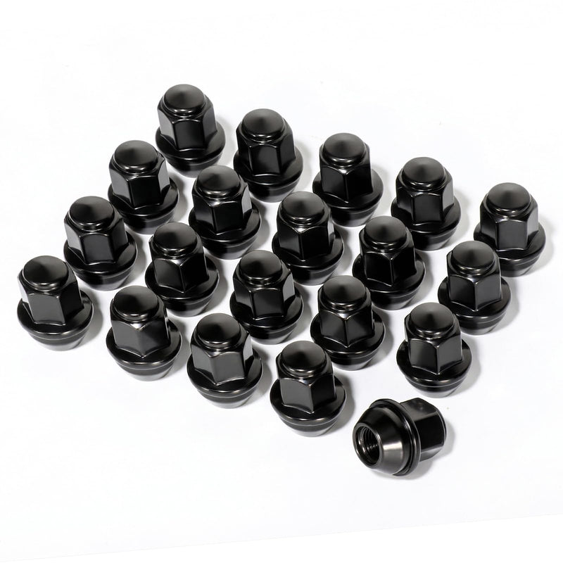 TAGMORE M12X1.5 Black Lug Nuts - 20pcs OEM Wheel Lug Nuts Compatible with 2009-18 Focus/2012-18 Fusion/2013-2020 Escape/2018+ Ec