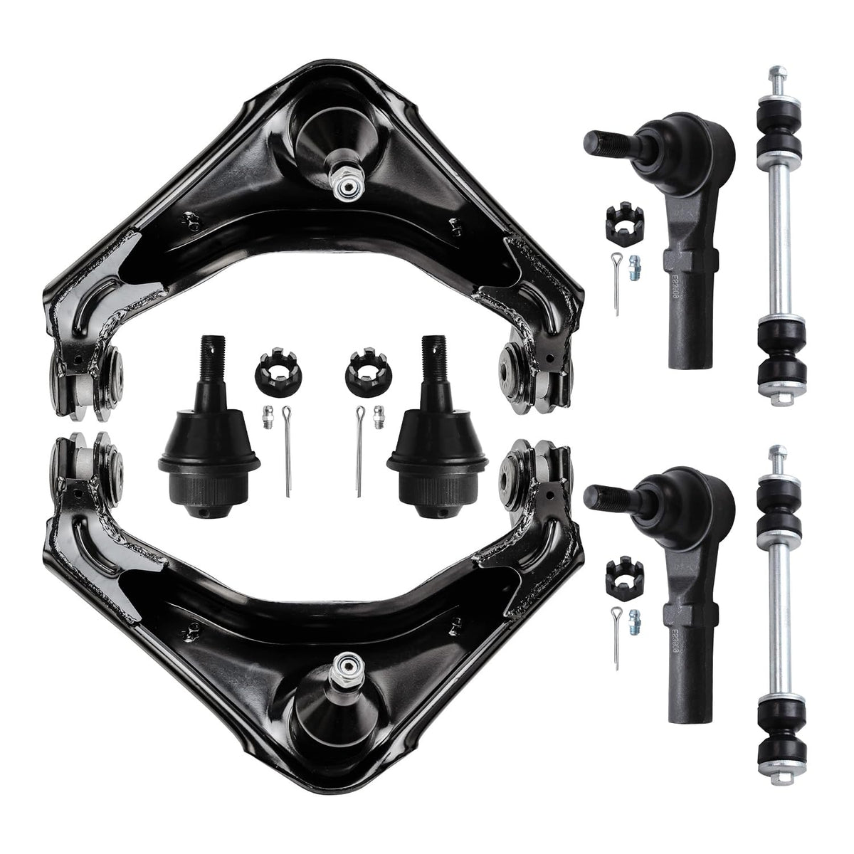 Detroit Axle - Front 8pc Suspension Kit for Chevy Silverado Avalanche Suburban GMC Sierra Yukon XL 2500 3500 HD Hummer H2, 2 Con