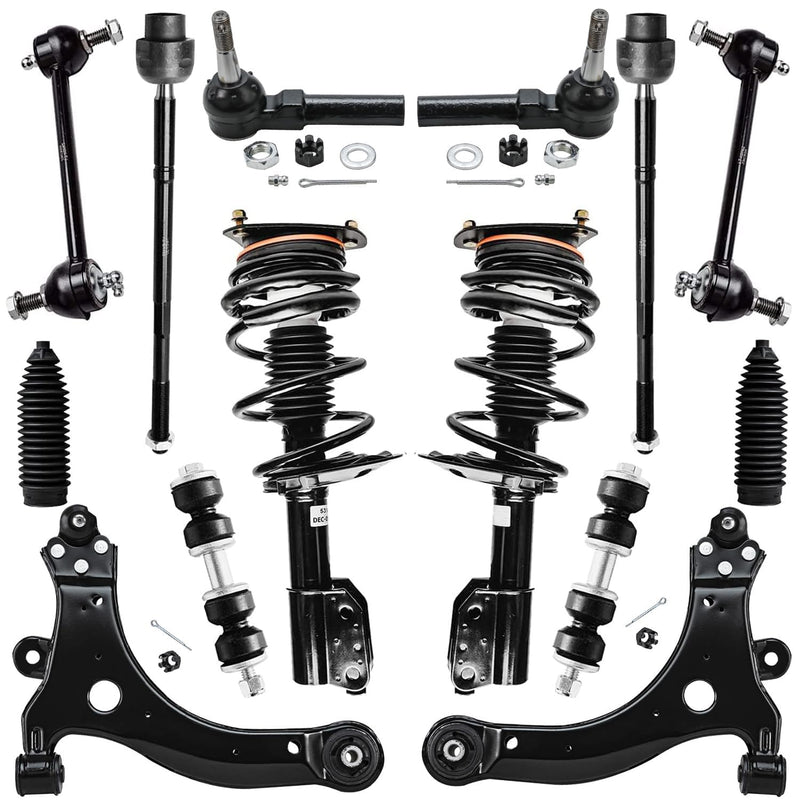 Detroit Axle - Front End 14pc Suspension Kit for Chevy Impala Monte Carlo Buick LaCrosse Regal Century Allure, Struts Control Ar