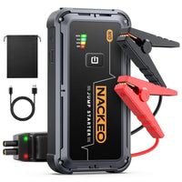 NACKEO Portable Car Battery Jump Starter 5000A Car Jump Starter Battery Pack (9.0L Gas/8.5L Diesel), 12V Jump Box Car Battery Ju