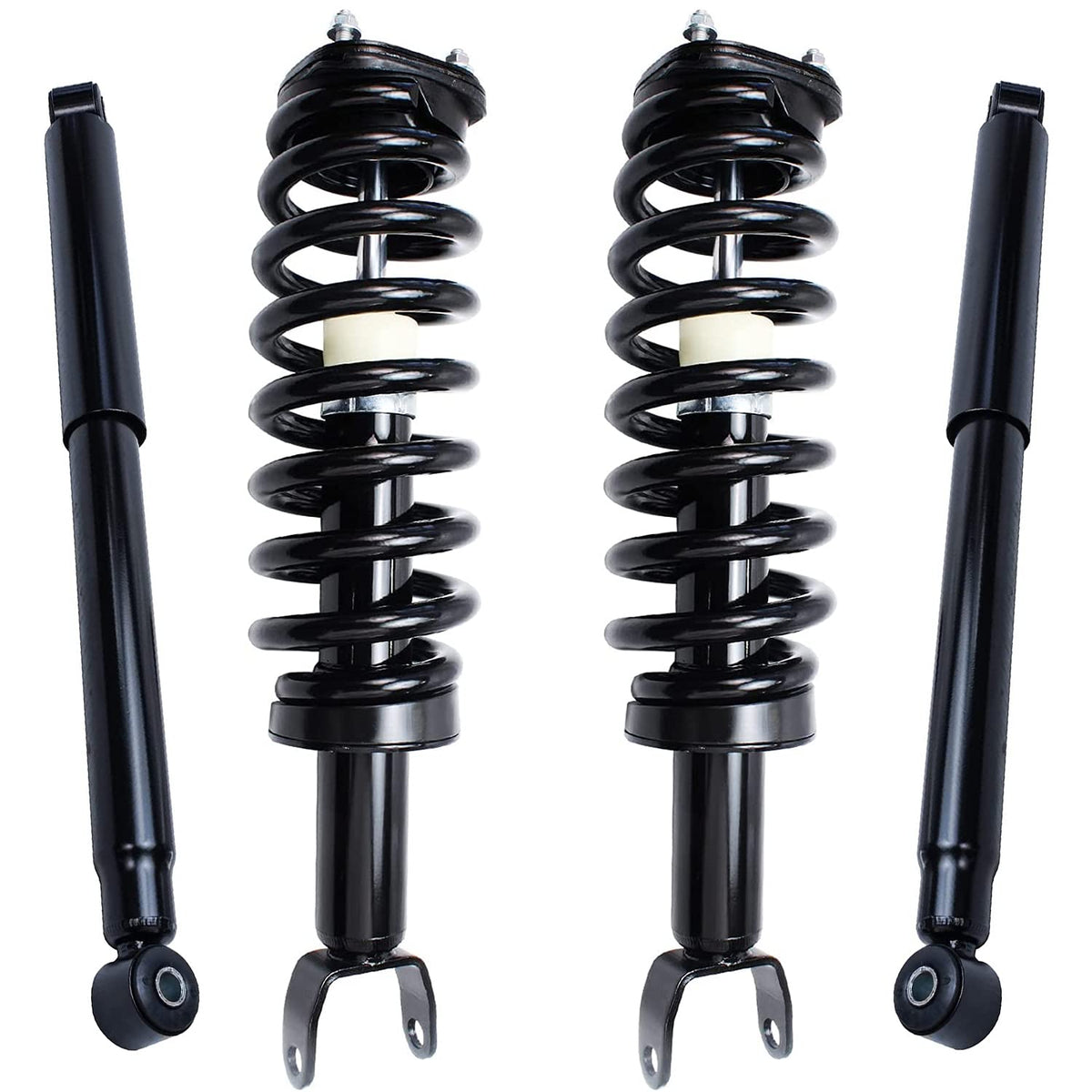 Detroit Axle - 4WD Struts Shocks for 2006 2007 2008 Dodge Ram 1500 Complete 2 Front Struts with Coil Spring 2 Rear Shock Absorbe
