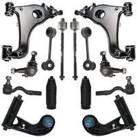 Detroit Axle - RWD Front End Suspension Kit for Mercedes-Benz E320 E420 E430 E55 AMG, Upper Control Arms Ball Joints Lower Contr