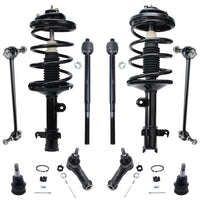 Detroit Axle - Front 10pc Struts Kit for 99-01 Honda Odyssey, 4 Tie Rods 2 Lower Ball Joints 2 Stabilizer Sway Bars 2 Struts w/C