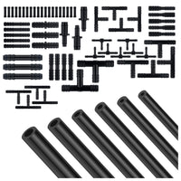 70PCS 5Ft Vacuum Line,Multipurpose Vacuum Lines Automotive+64PCS Vacuum Line Connectors,1/8 5/32 3/16 1/4 5/16 3/8 Vacuum Hose,U