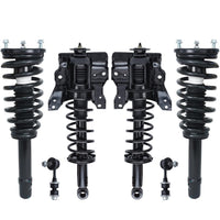 Detroit Axle - 6PC Front and Rear Strut & Coil Spring Complete Assemblies w/Front Sway Bar Links for 2001-2005 Hyundai Sonata/Ki