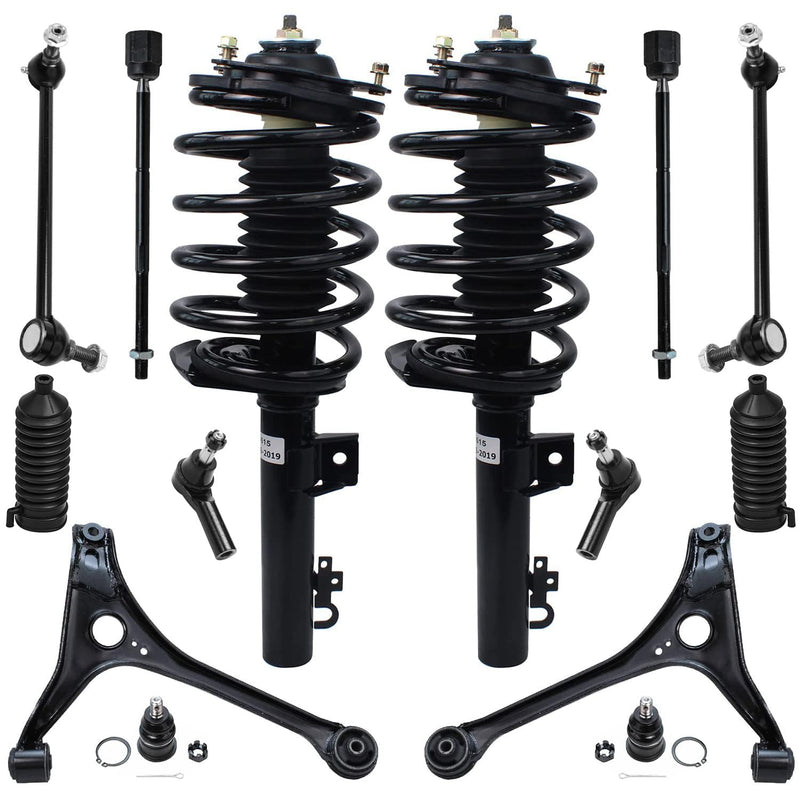 Detroit Axle - 14pc Front End Suspension Kit for 98-07 Ford Taurus, 98-05 Mercury Sable, Struts Control Arms Ball Joints Sway Ba