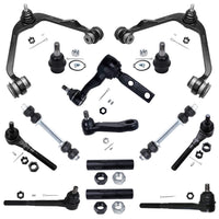 Detroit Axle - RWD Front End Kit for Ford Expedition F-150 F-250 Lincoln Navigator, Upper Control Arms Tie Rods Adjusting Sleeve