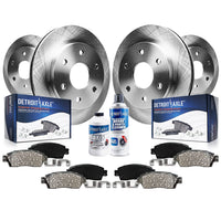 Detroit Axle - Brake Kit for Silverado Sierra Suburban Yukon XL 1500 Tahoe Escalade Disc Brake Rotors Ceramic Brakes Pads Replac
