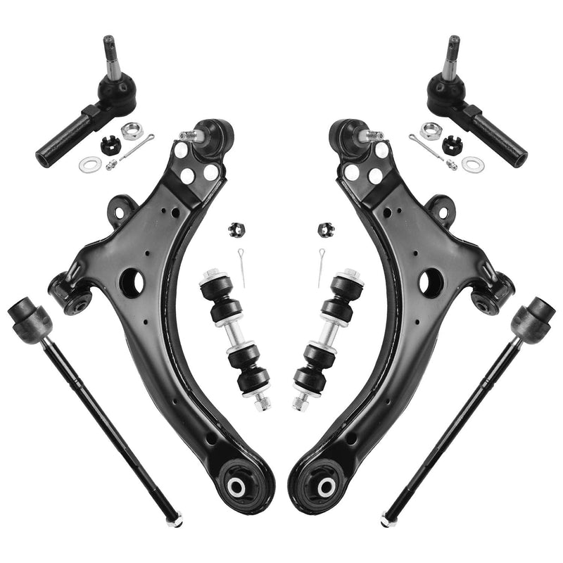 Detroit Axle - Front 8pc Suspension Kit for Chevrolet Impala Buick Allure LaCrosse Century Regal, 2 Lower Control Arms w/Ball Jo