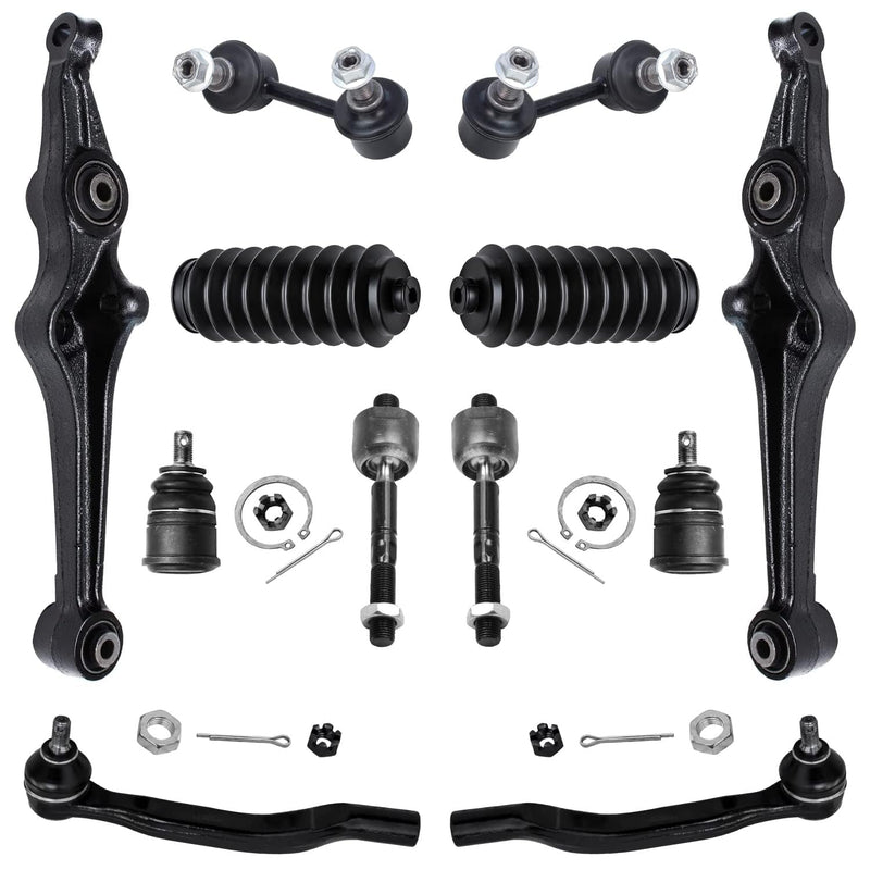 Detroit Axle - 12pc Front End Suspension Kit for 1998-2002 Honda Accord 1999-2003 TL 2001-2003 CL 2 Lower Control Arms 2 Lower B