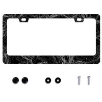 Topographic Map License Plate Frame Topography Stainless Steel License Plate Frame Auto Parts Decoration with Screws License Pla