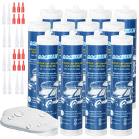 2026 Version RV Roof Sealant 12 Pack, Self-Leveling Lap Sealant White, Camper Caulk for RV Roofing, Maintenance, Repair