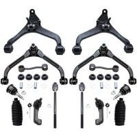 Detroit Axle - 2.4L & 3.7L Front End 14pc Suspension Kit for 02-04 Jeep Liberty 2002 2003 2004, Upper Lower Control Arms Ball Jo