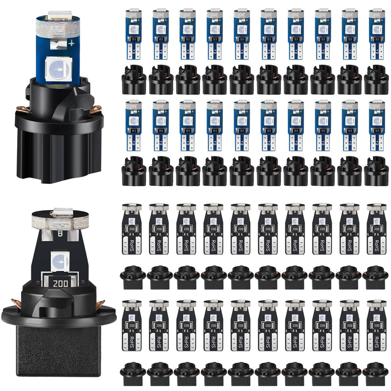 BBTO 20 Set T5 T10 LED Bulbs Dash Lights with Twist Socket Instrument Dashboard Light LED Bulbs for Interior Car Lights Dashboar