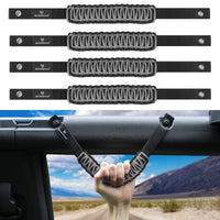 SEVEN SPARTA 4 Pack Roll Bar Grab Handles Compatible with Ford Bronco 2021-2025 2/4 Door, Paracord Grip Handle, Replacement for